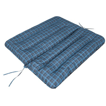 Polštář na houpačku ANIA 120 cm károvaný, modrý