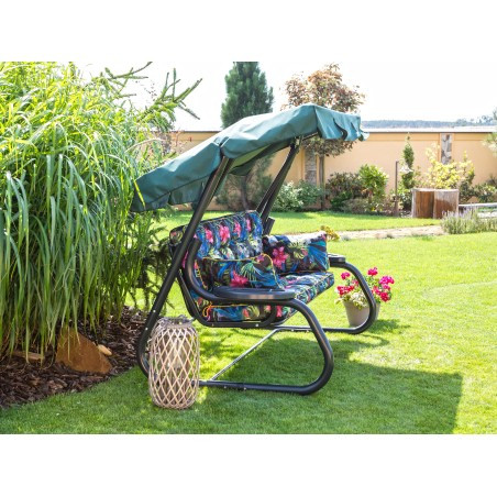 Polštář na zahradní houpačku POLA 180 cm barevné listy