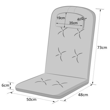 Polštář na zahradní židli BENITA zelená tráva