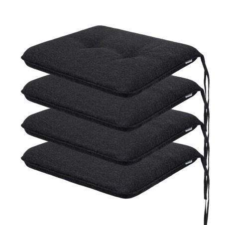 Podsedák na zahradní židli BELLA černý ekolen