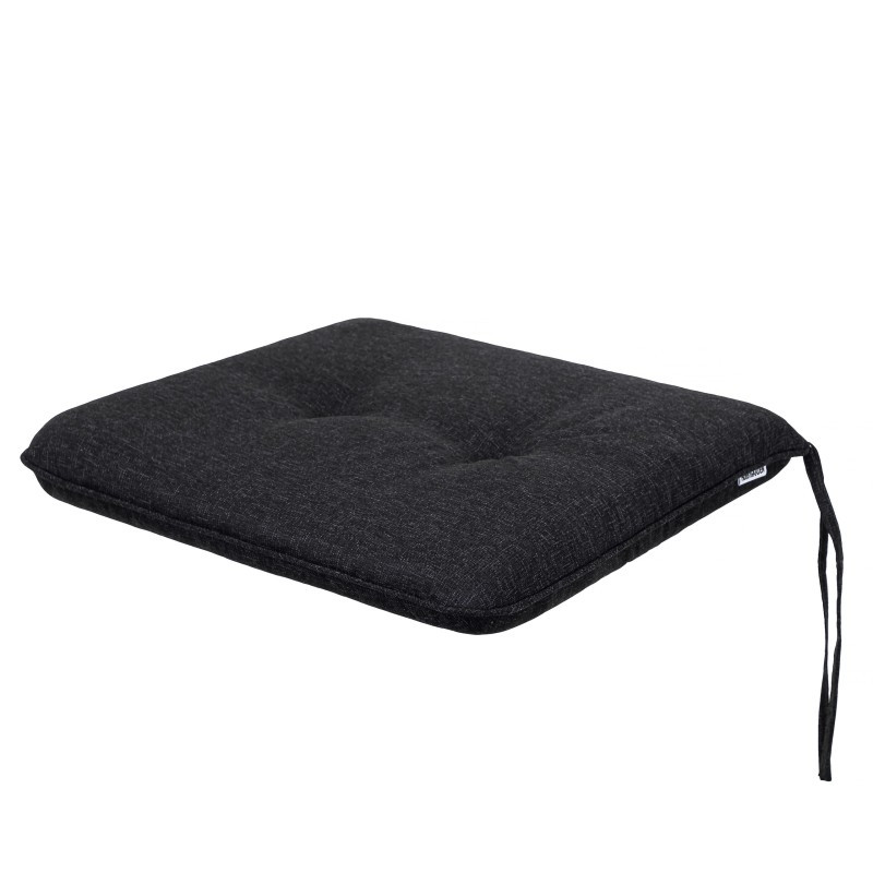 Podsedák na zahradní židli BELLA černý ekolen