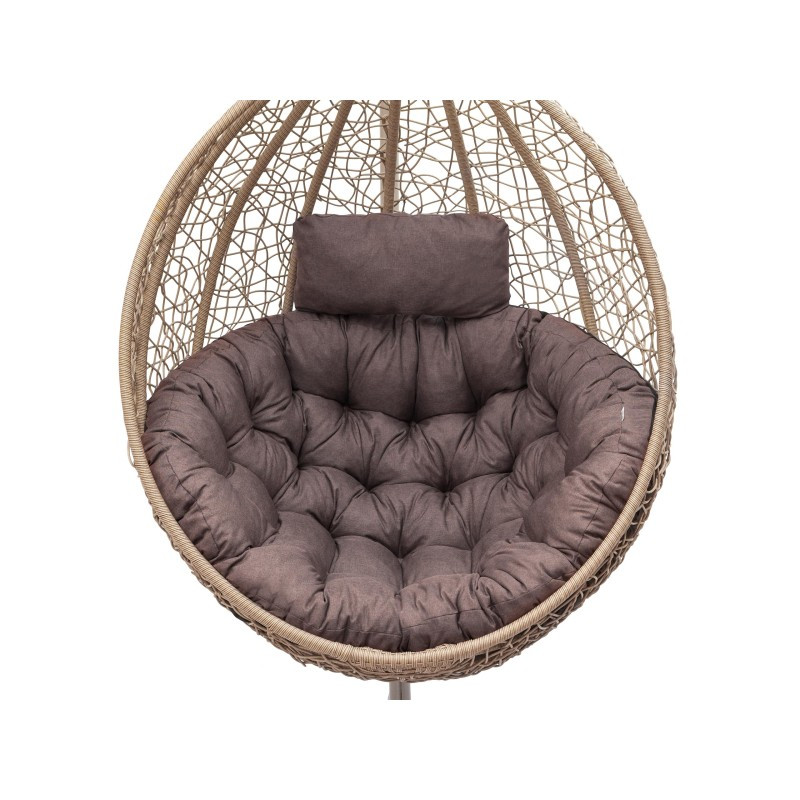 Polštář na houpačku MOON ekolen, hnědý