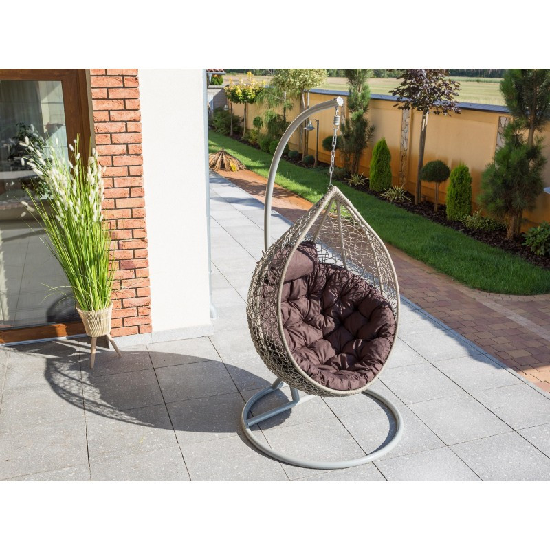 Polštář na houpačku MOON ekolen, hnědý