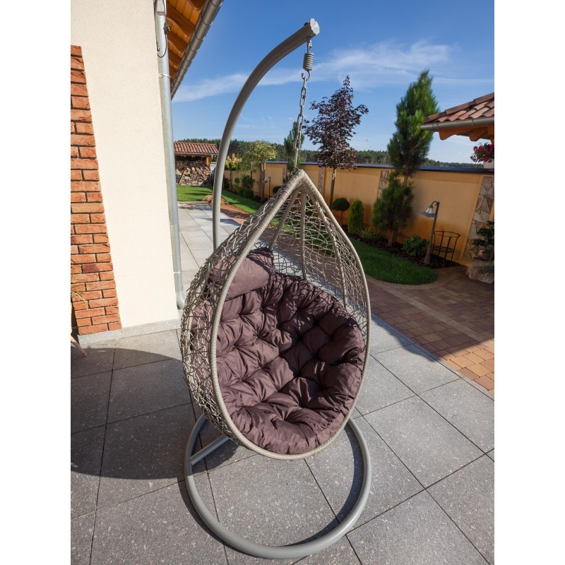 Polštář na houpačku MOON ekolen, hnědý