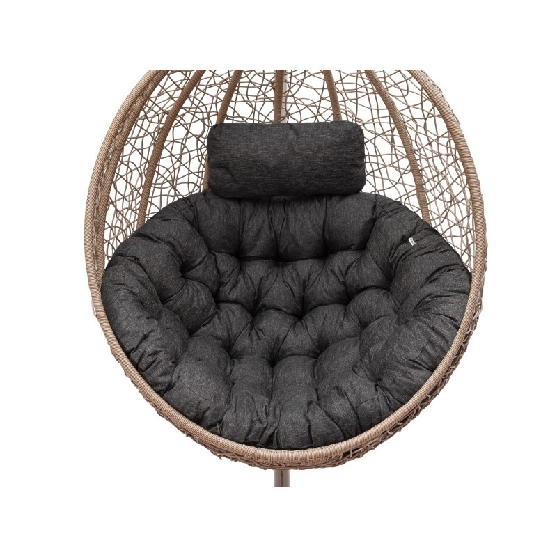 Polštář na houpačku MOON ekolen, černý