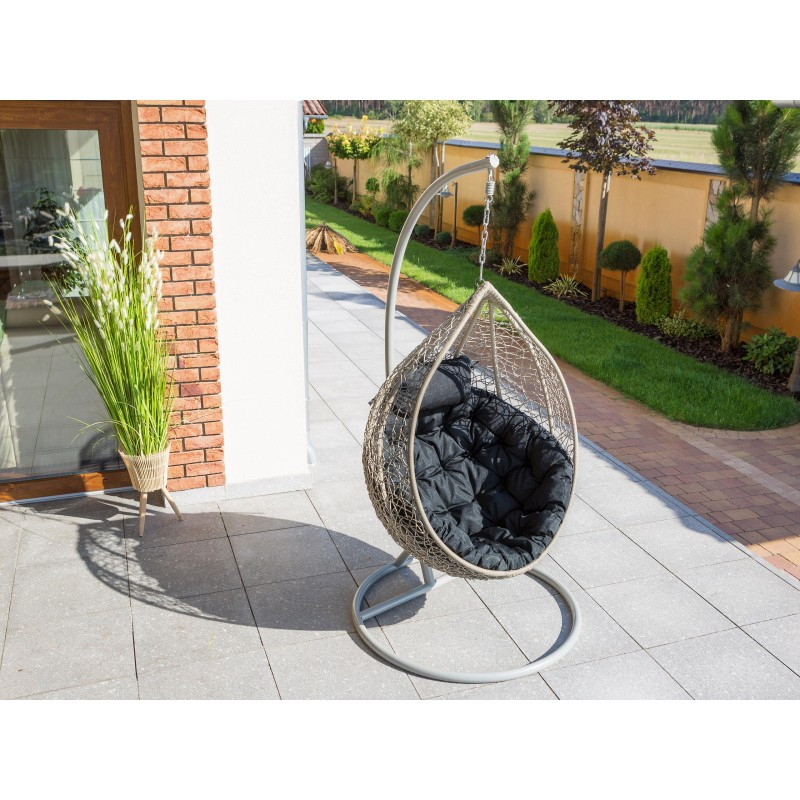 Polštář na houpačku MOON ekolen, černý