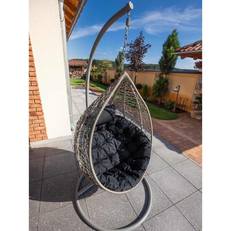 Polštář na houpačku MOON ekolen, černý