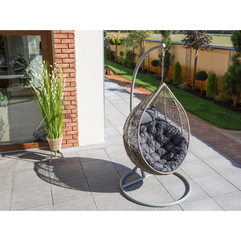 Polštář na houpačku MOON ekolen, grafitový