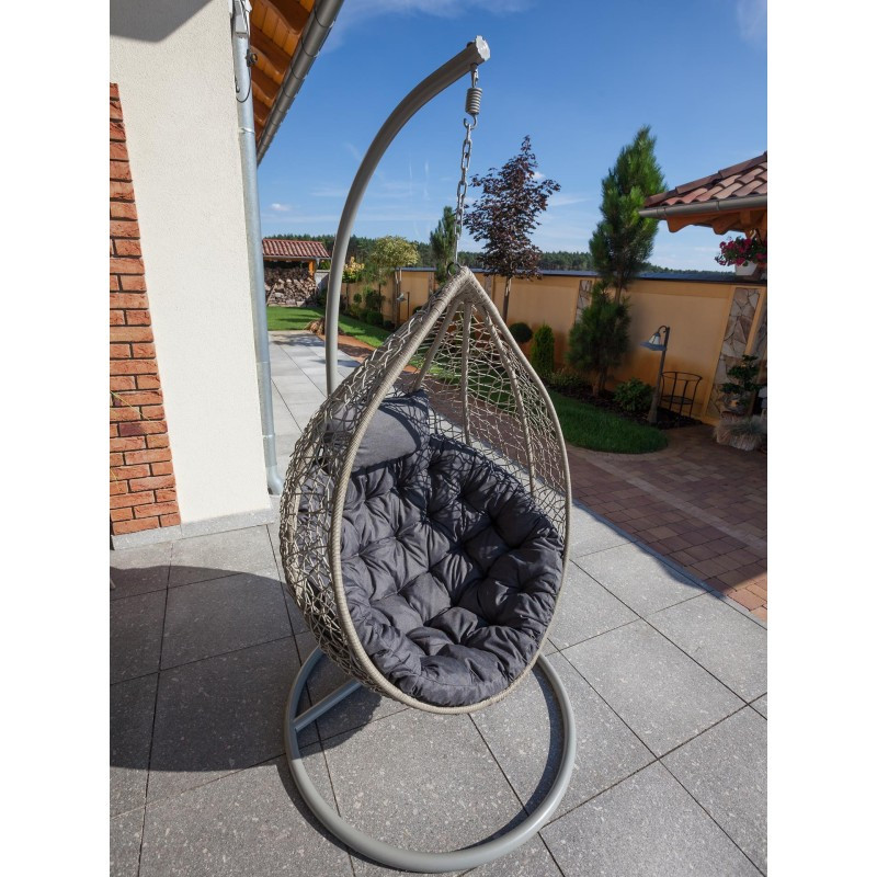 Polštář na houpačku MOON ekolen, grafitový