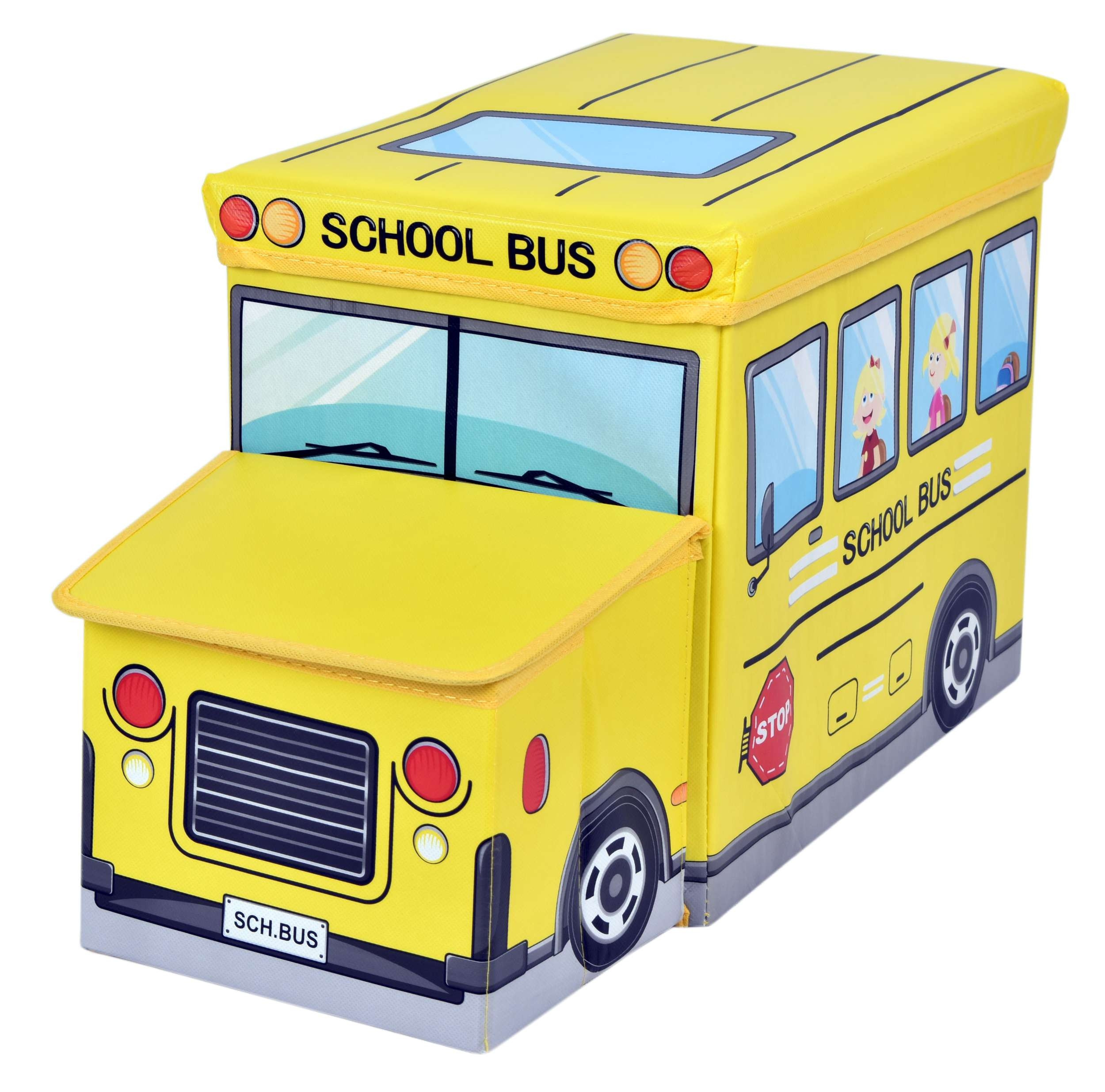 Taburetka ve tvaru autobusu žlutá