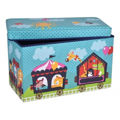 Dětský box na hračky s motivem vláčku