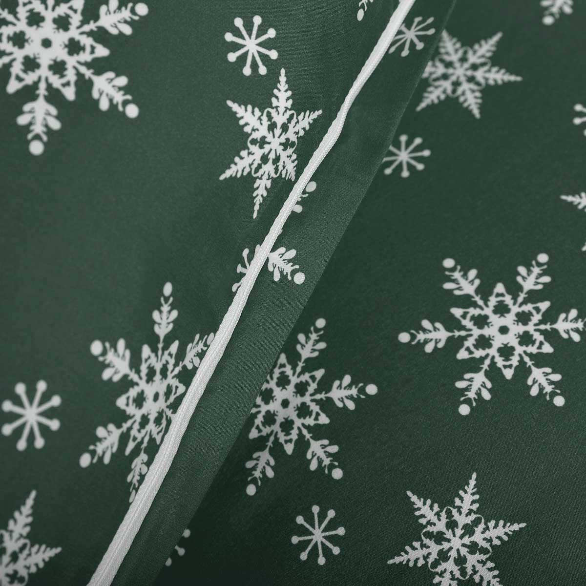 Ložní souprava SNOFLOCK zelená s vločkami XM22 986165
