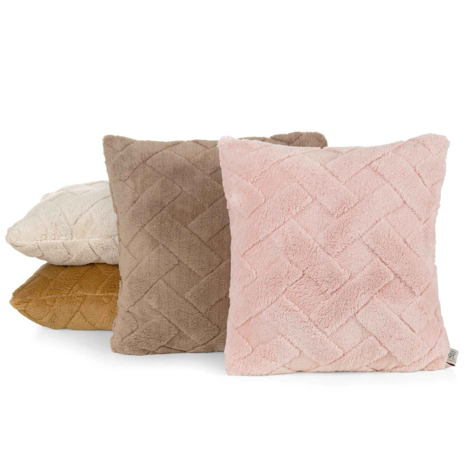 Povlak na polštář D91 CARO tmavě béžový