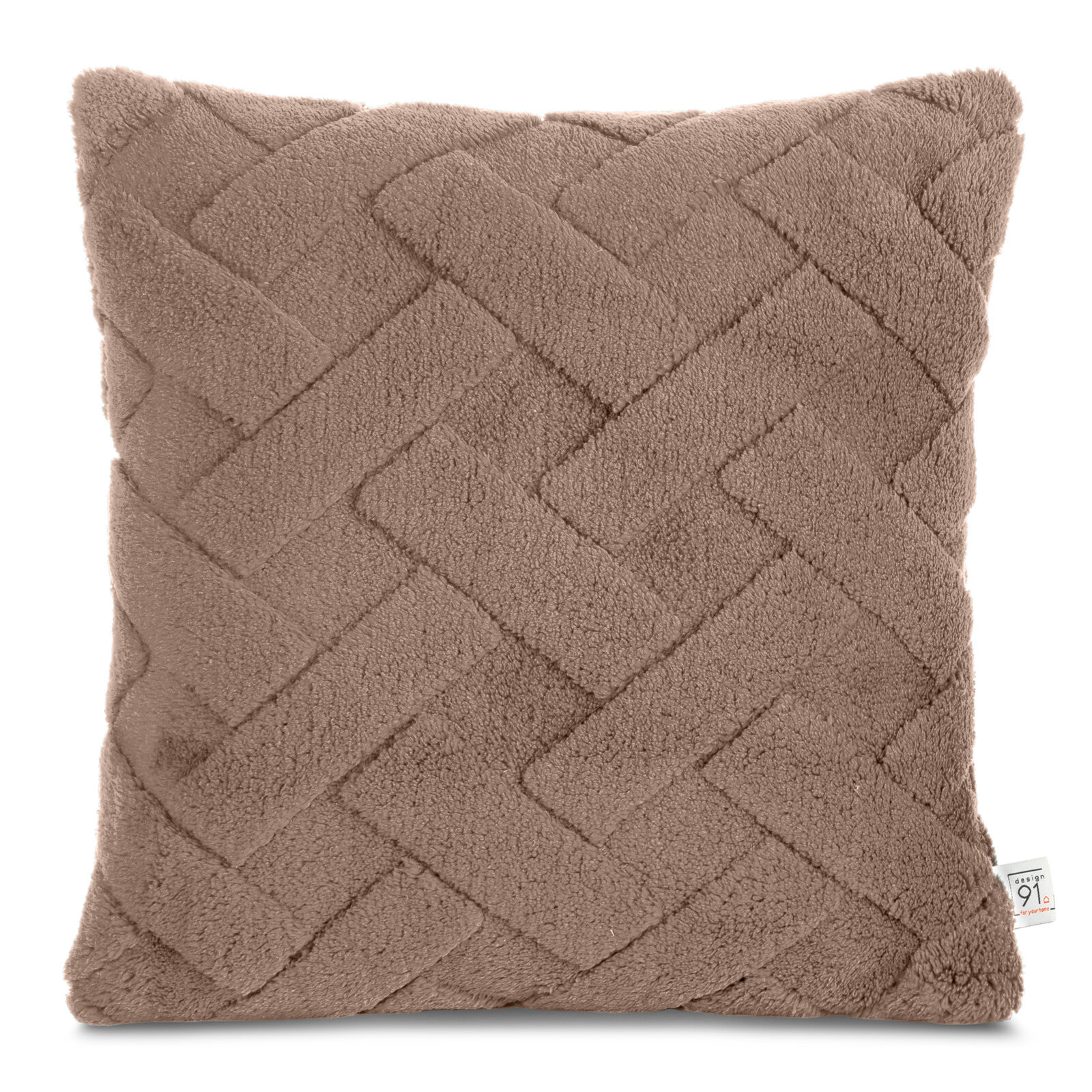 Povlak na polštář D91 CARO tmavě béžový