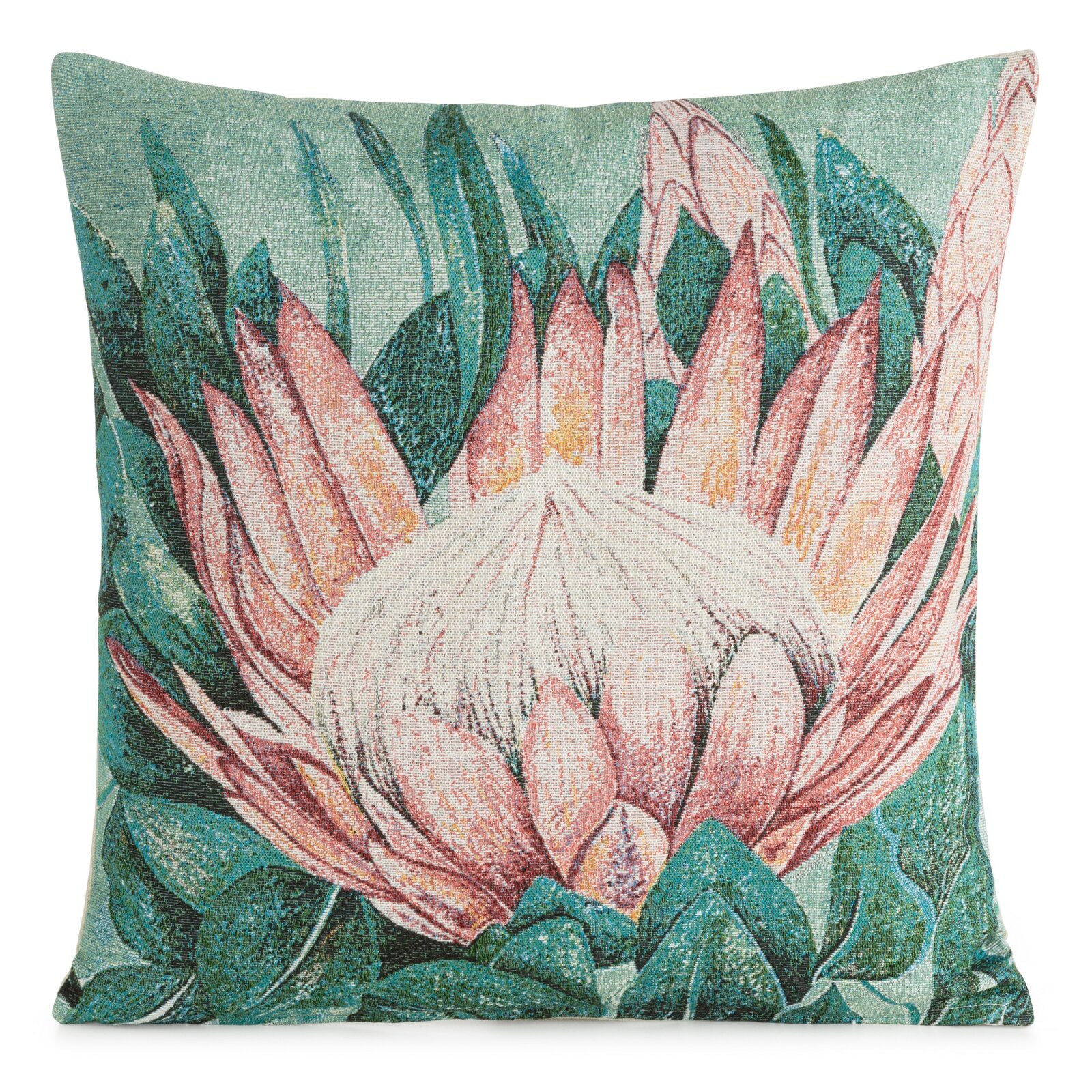 Povlak na polštář GOBELIN 09 tyrkysový / růžový