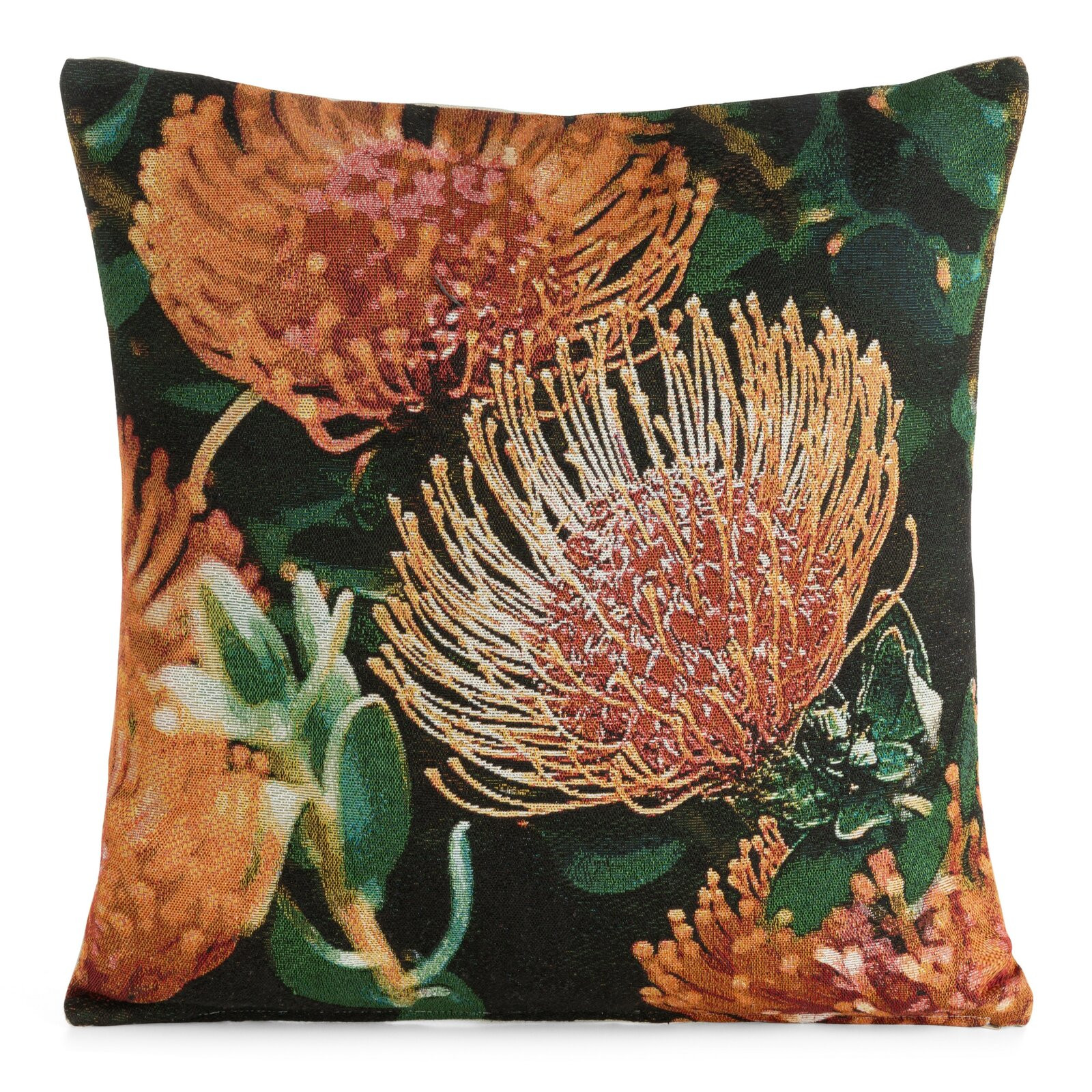 Povlak na polštář GOBELIN 11 zelený / oranžový