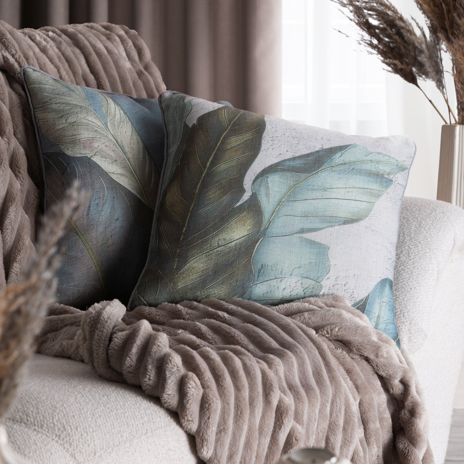 Povlak na polštář CHP 37 zelený / popelový