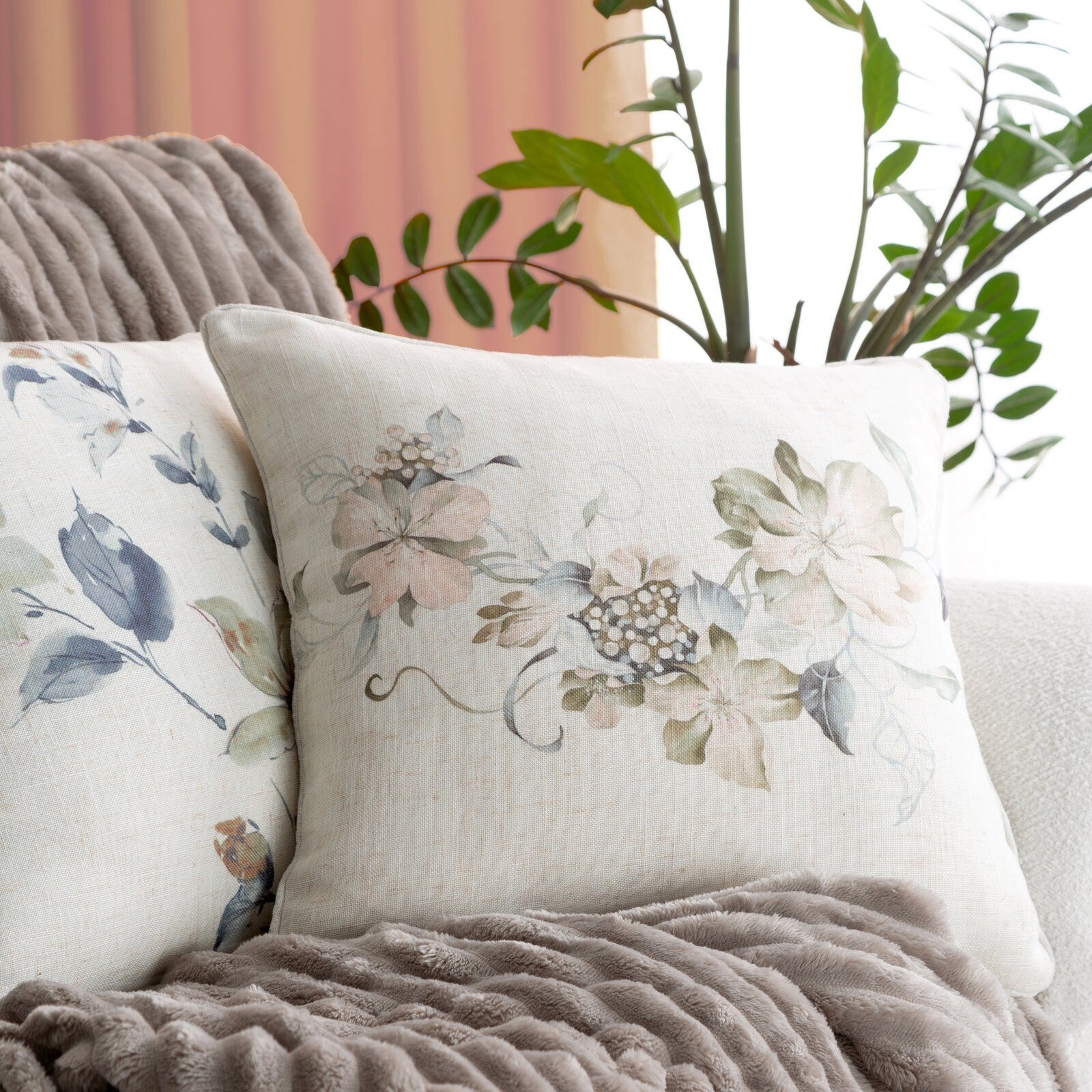 Povlak na polštář CHP 39 naturální / zelený