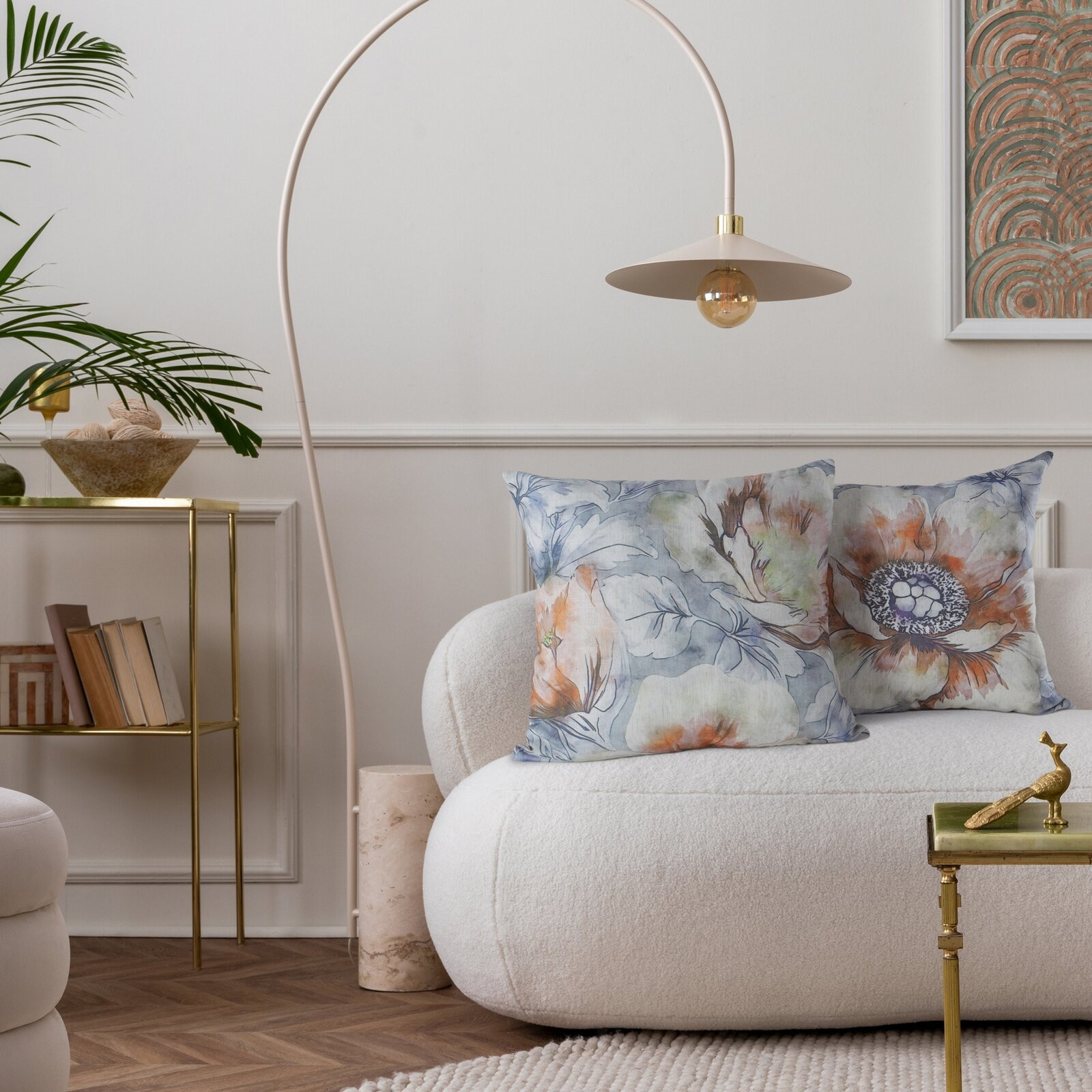 Povlak na polštář CHP 43 krémový / oranžový