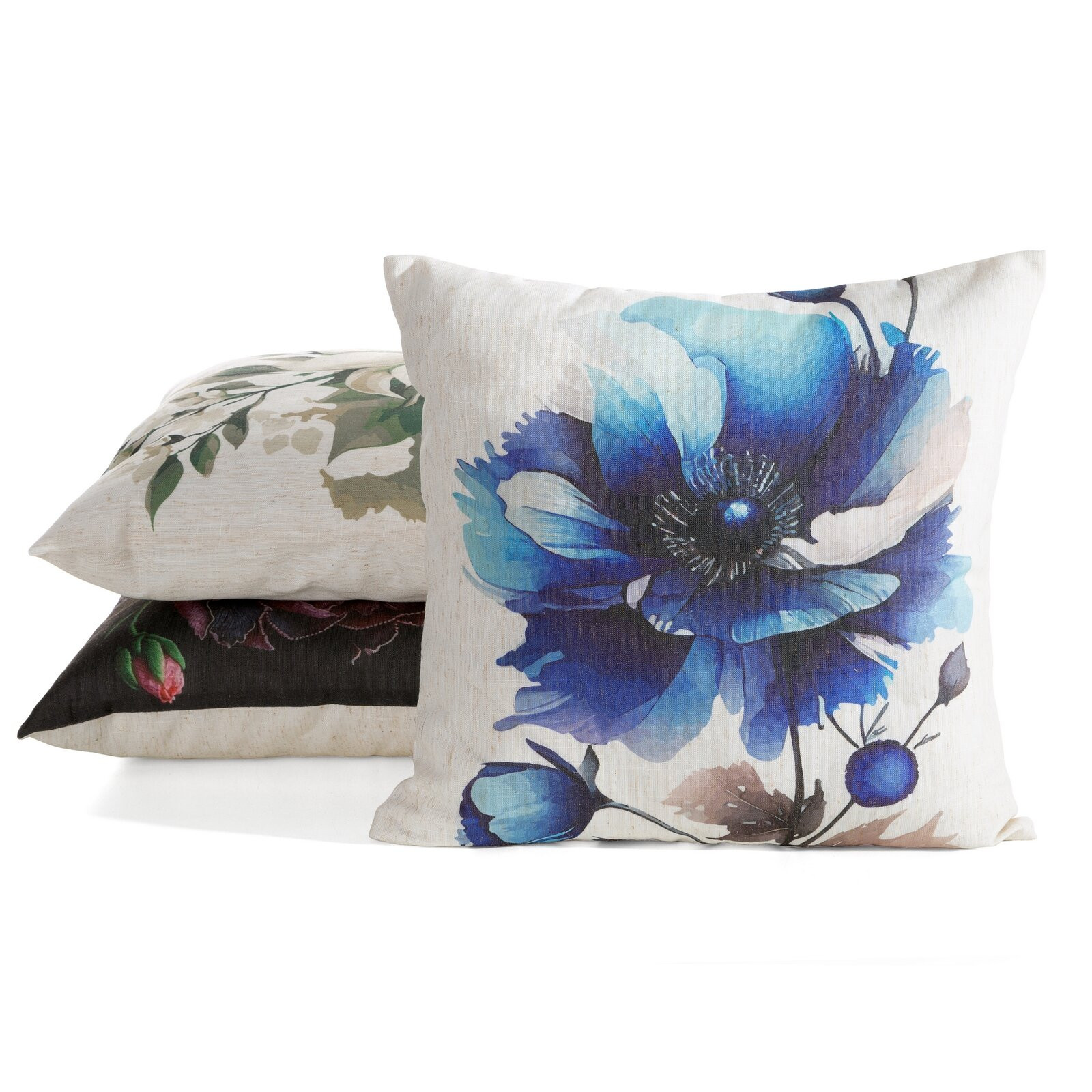 Povlak na polštář CHP 51 béžový / modrý