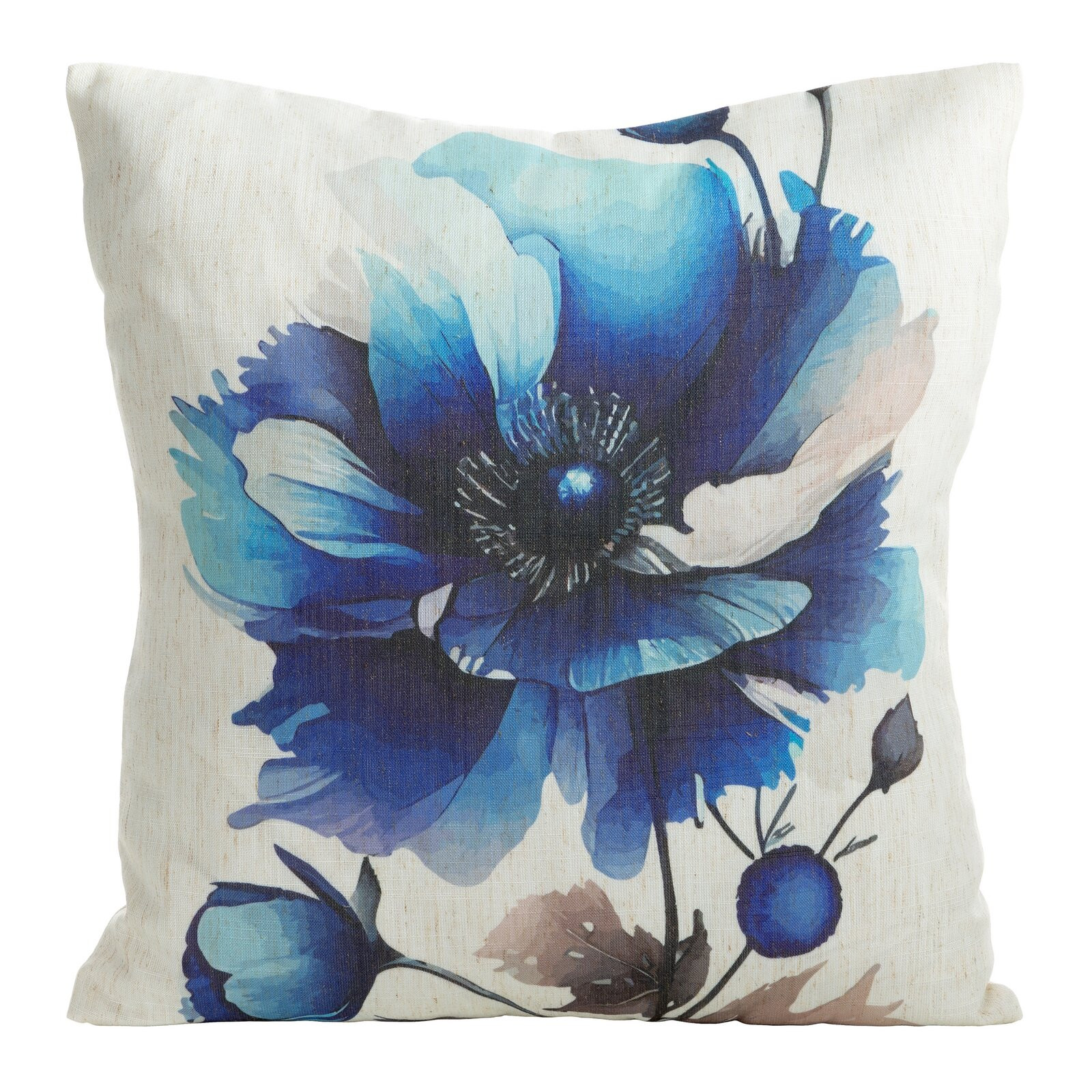 Povlak na polštář CHP 51 béžový / modrý