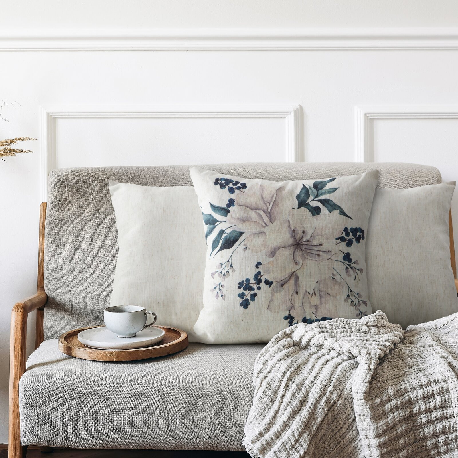 Povlak na polštář CHP 52 béžová/zelená