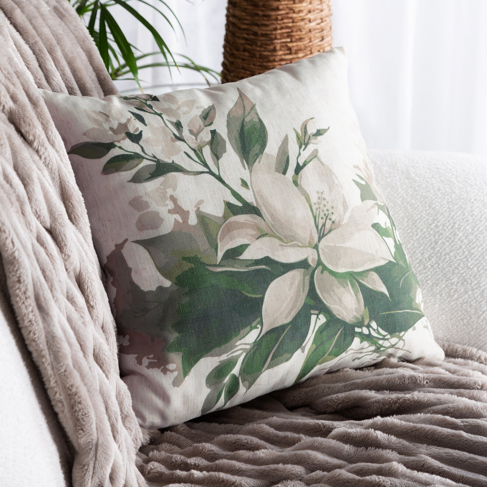 Povlak na polštář CHP 53 béžový / zelený