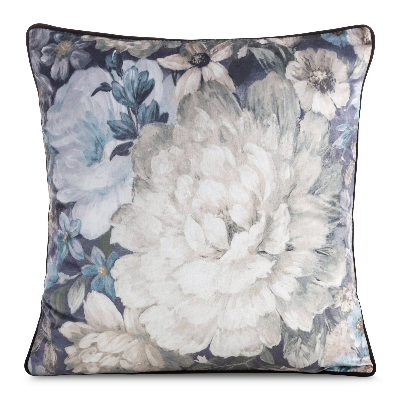 Povlak na polštář LUCIA krémová/modrá