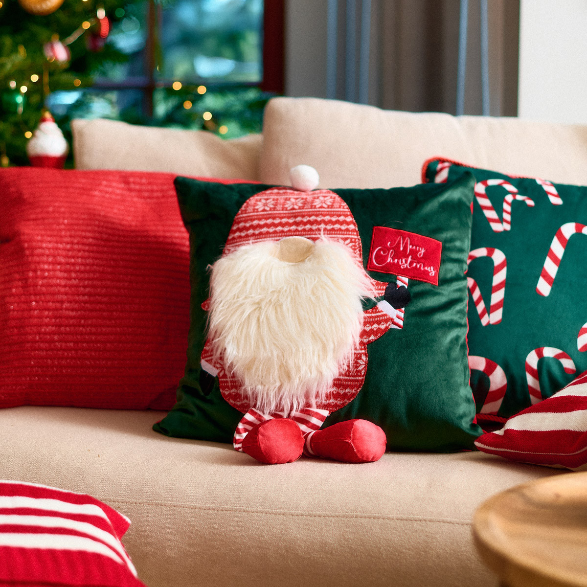 Povlak na polštář MAEVE s vánočním skřítkem 709197