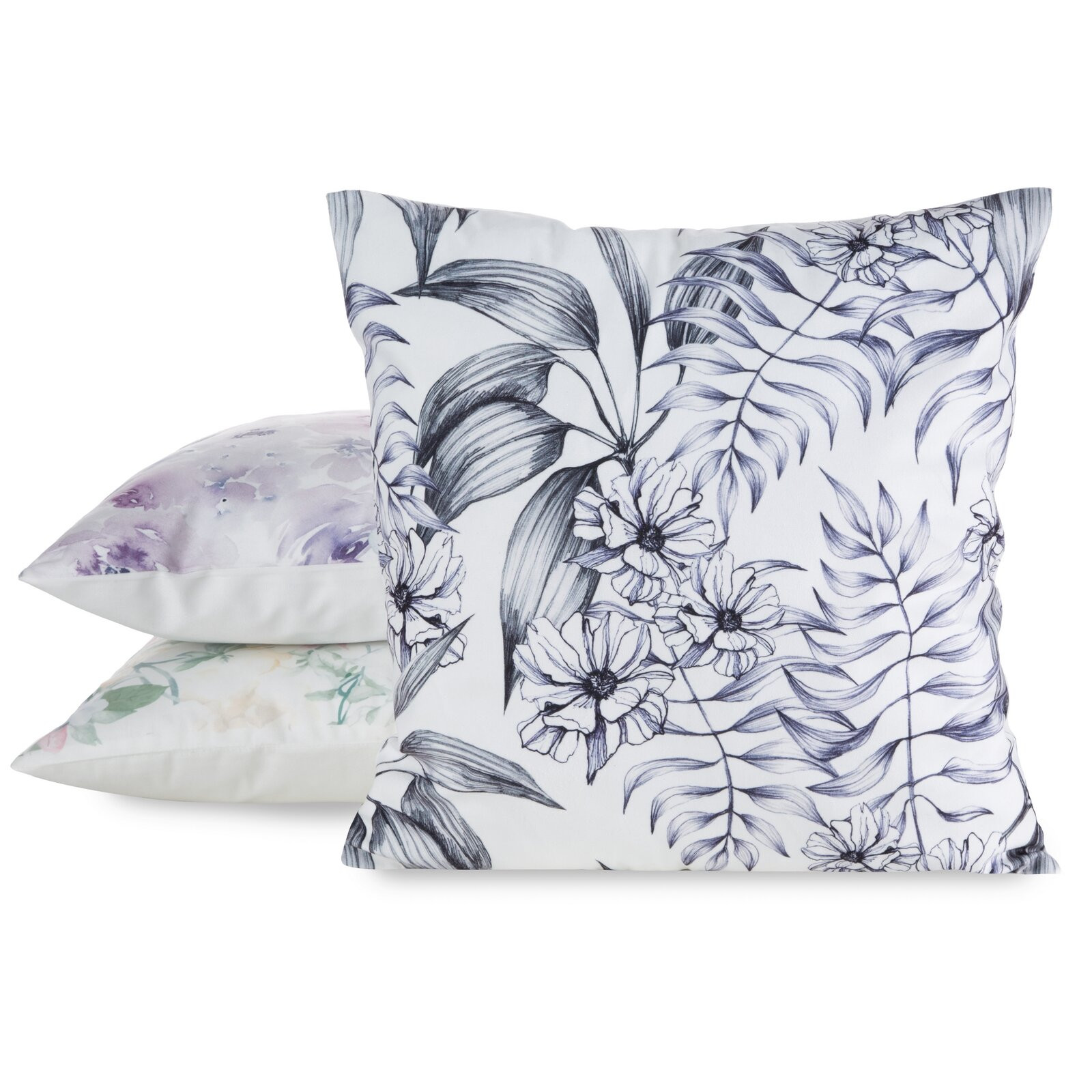 Povlak na polštář MINK 30 bílá / černá