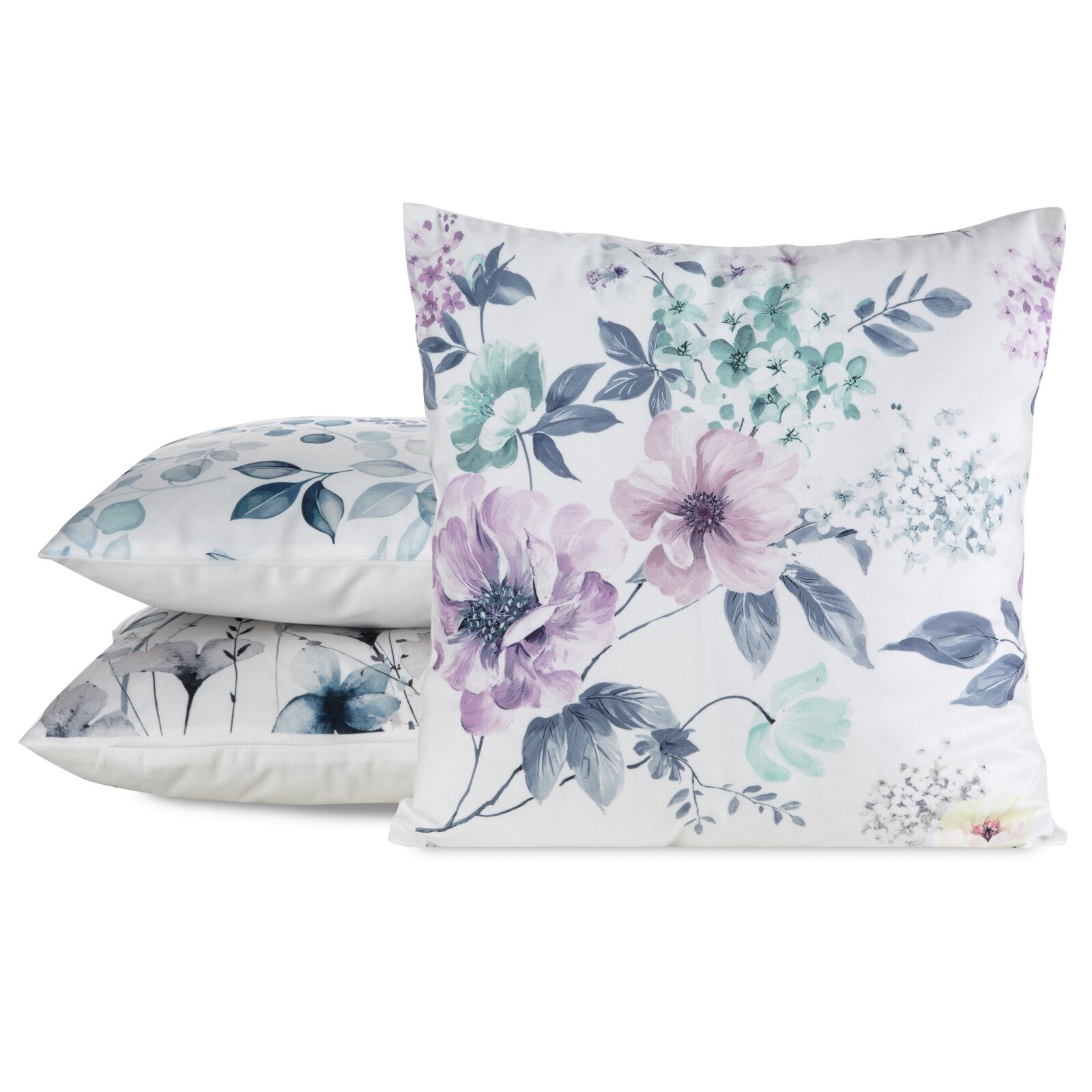 Povlak na polštář MINK 32 bílý / fialový