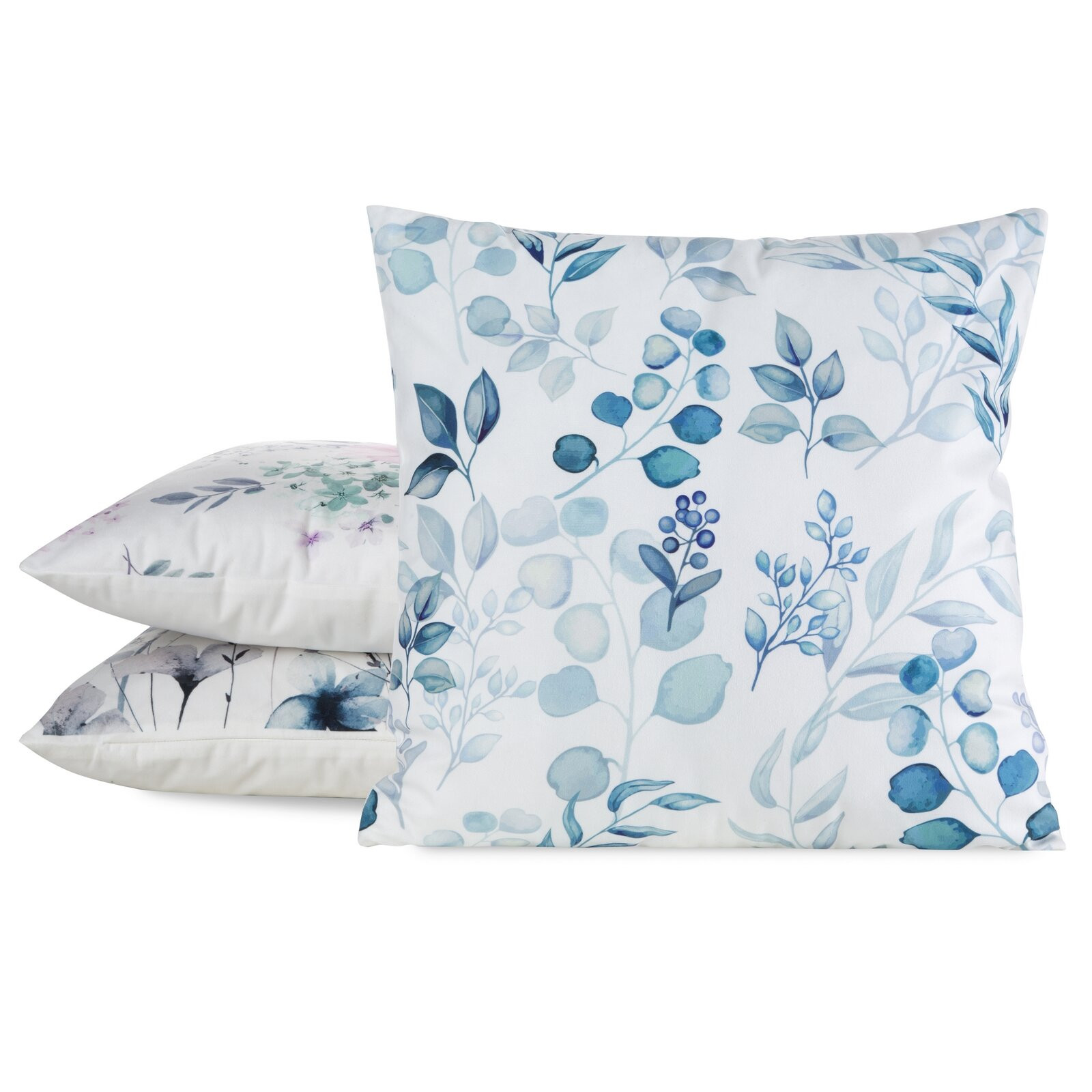 Povlak na polštář 33 MINK bílý / tyrkysový