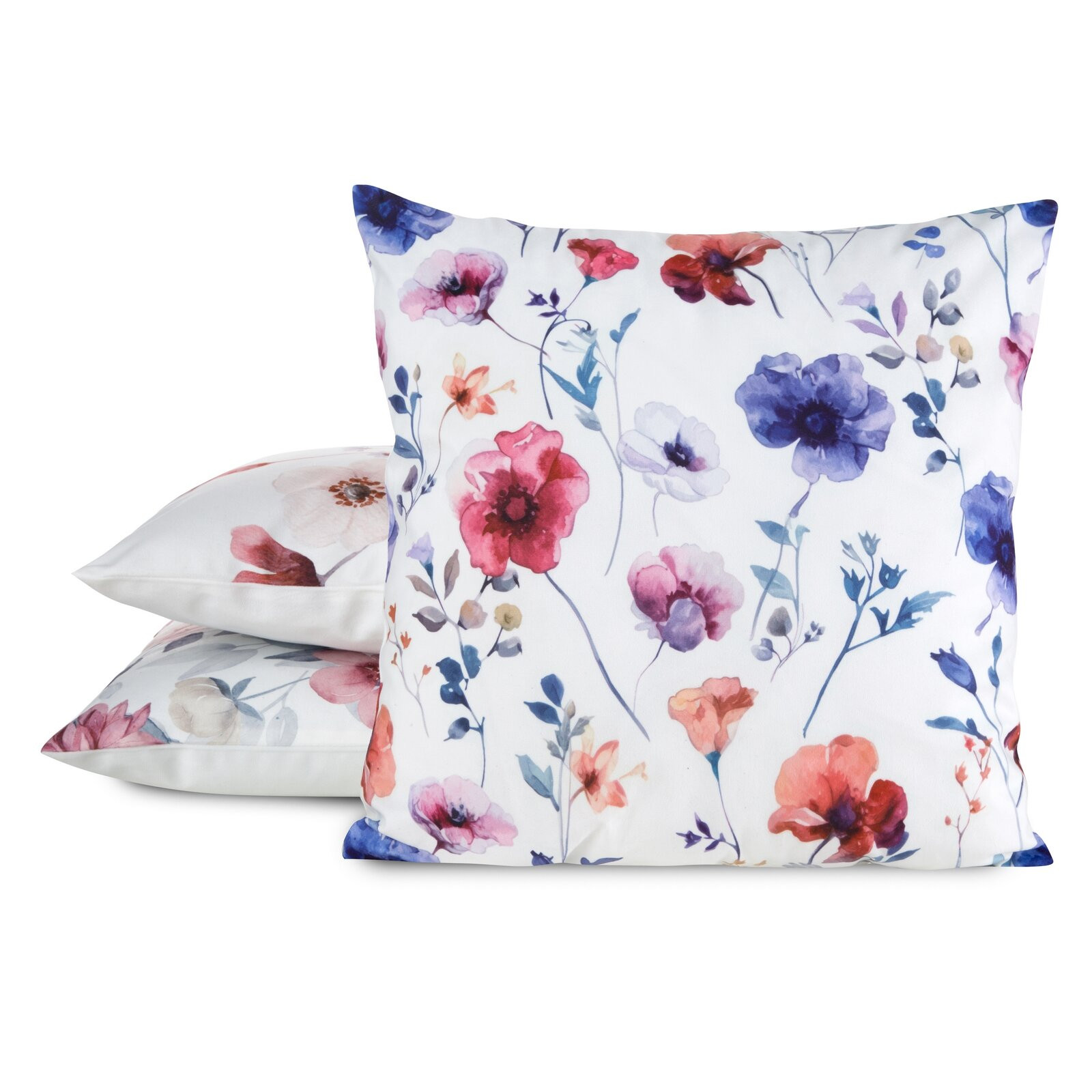 Povlak na polštář MINK 38 bílý / fialový