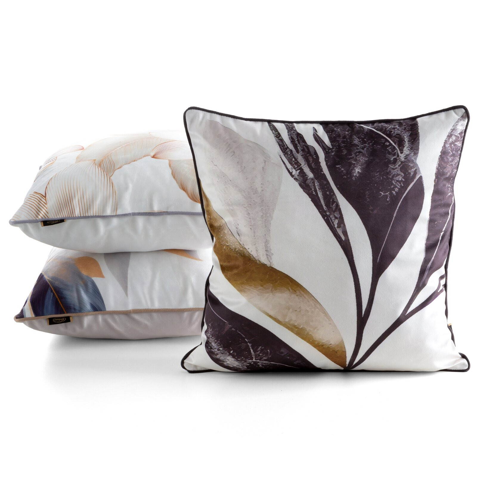 Povlak na polštář VELVET 167 bílý / černý