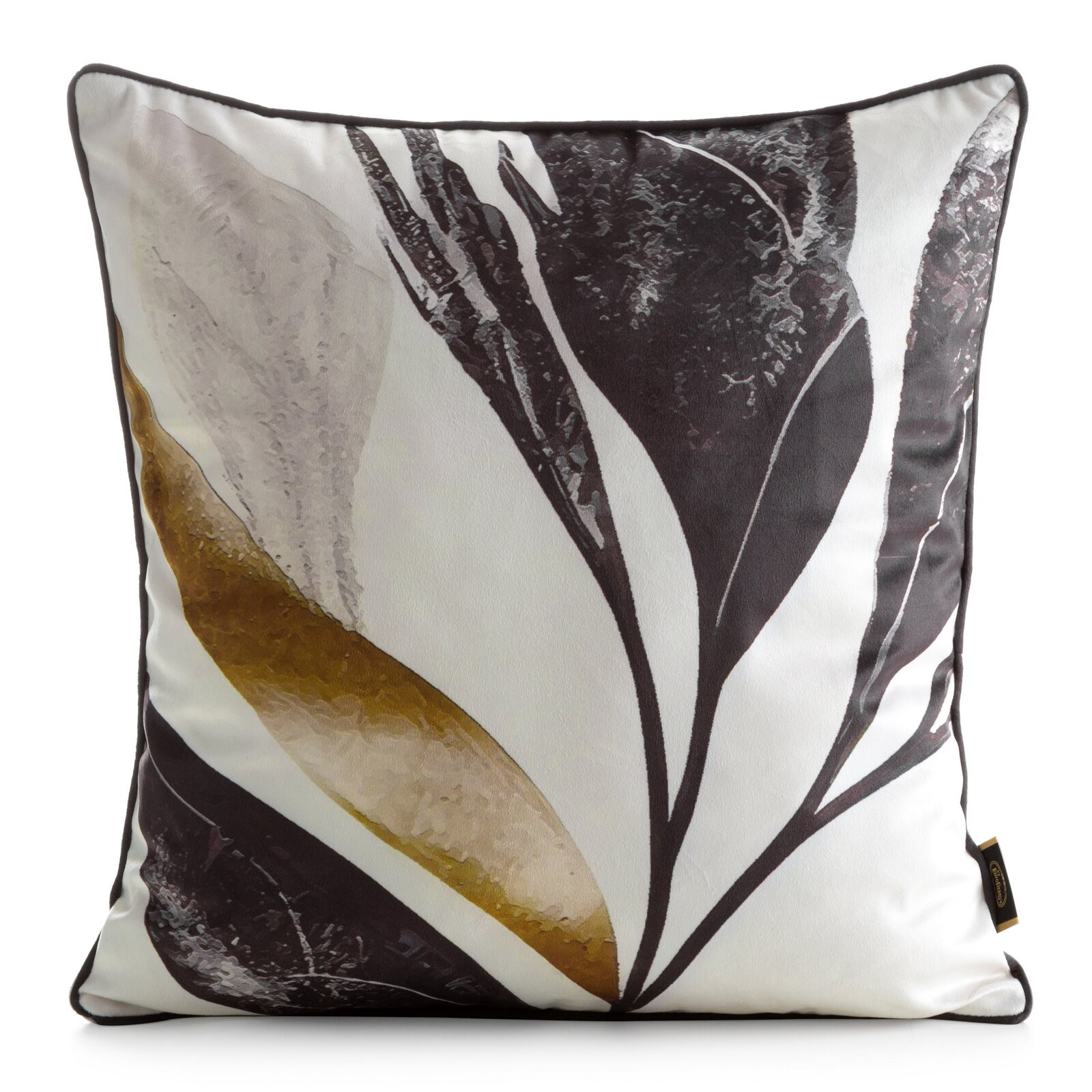 Povlak na polštář VELVET 167 bílý / černý