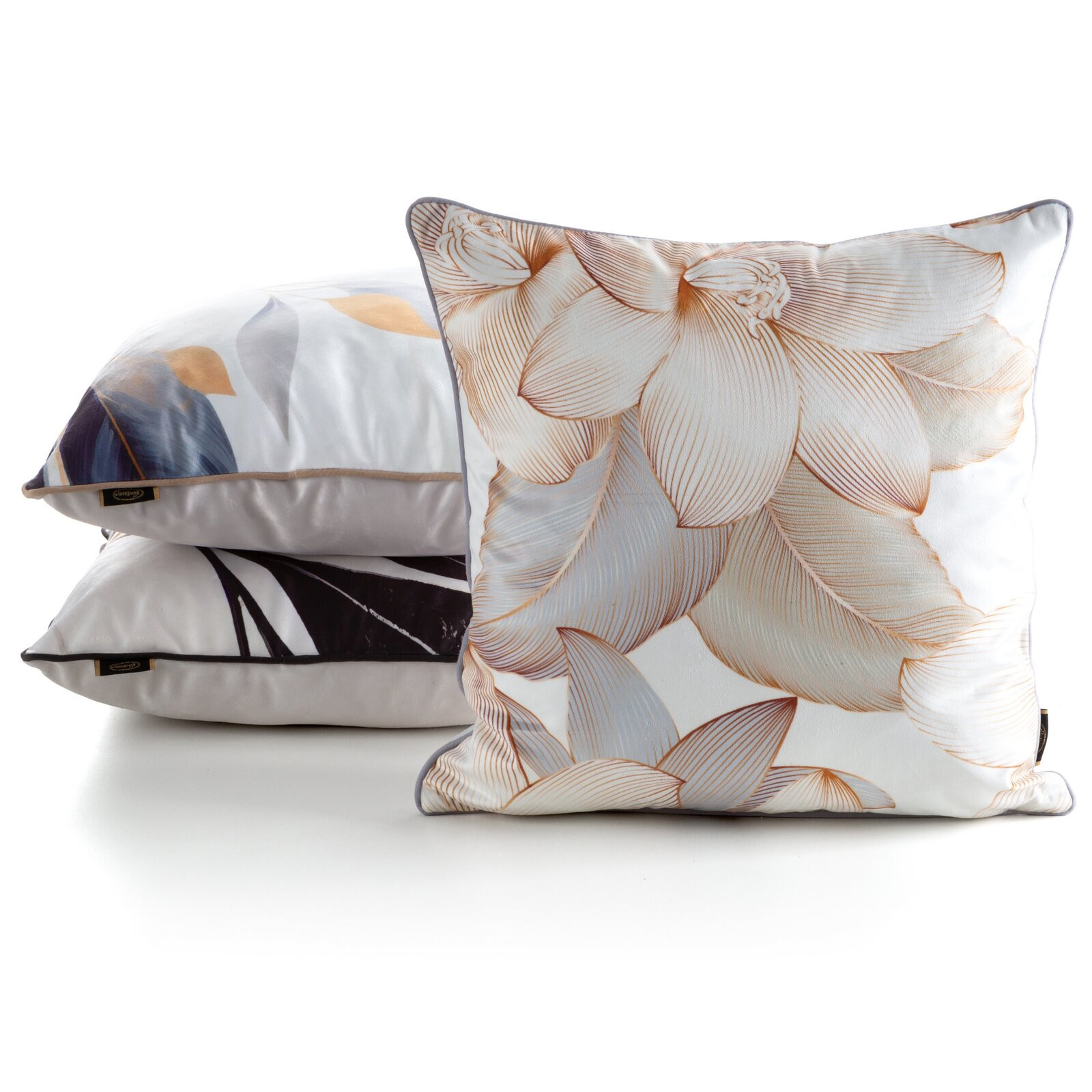 Povlak na polštář VELVET 197 béžový / zlatý