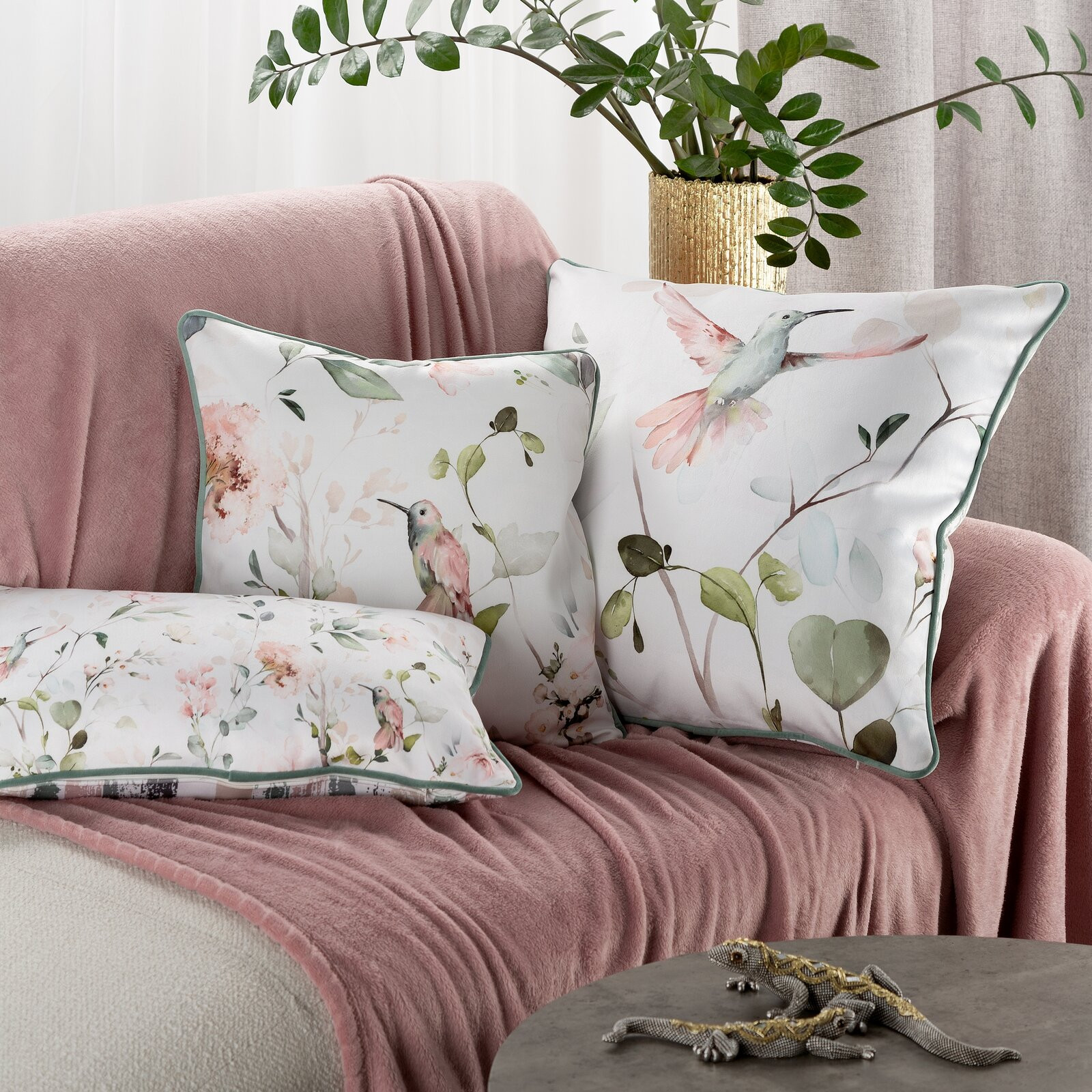 Povlak na polštář INEZ bílý / zelený