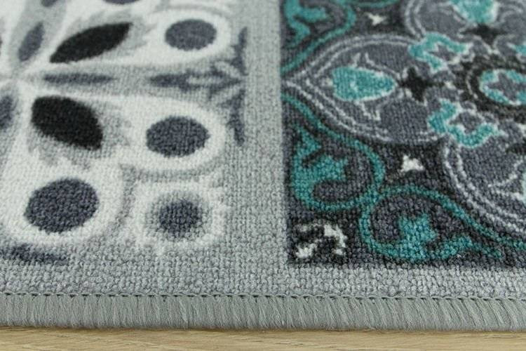 Protiskluzový běhoun Patchwork - tyrkys