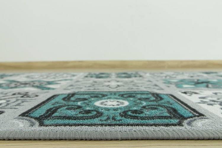 Protiskluzový běhoun Patchwork - tyrkys