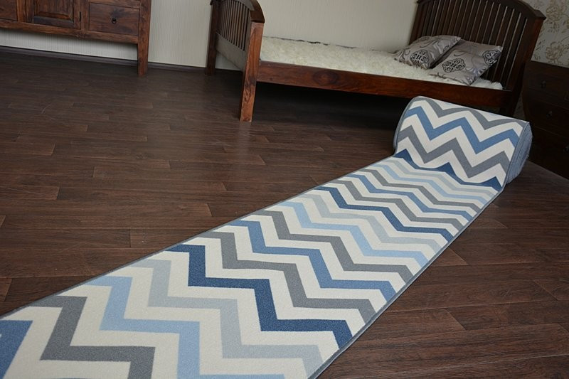 Protiskluzový běhoun SKY nebeský ZYGZAK