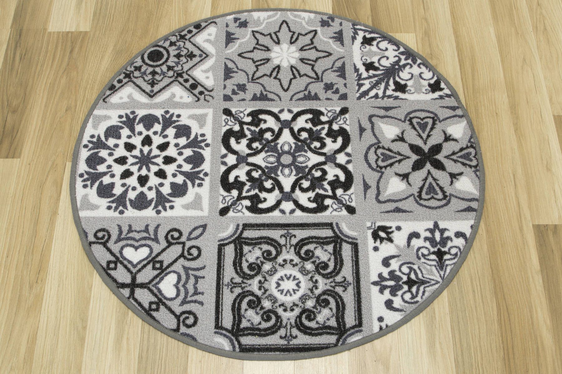 Protiskluzový koberec Patchwork šedý