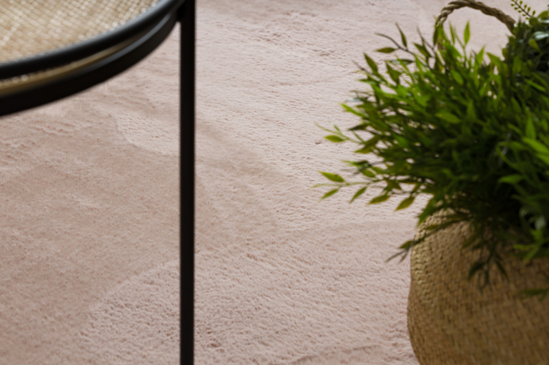 Protiskluzový koberec POSH Shaggy špinavě růžový