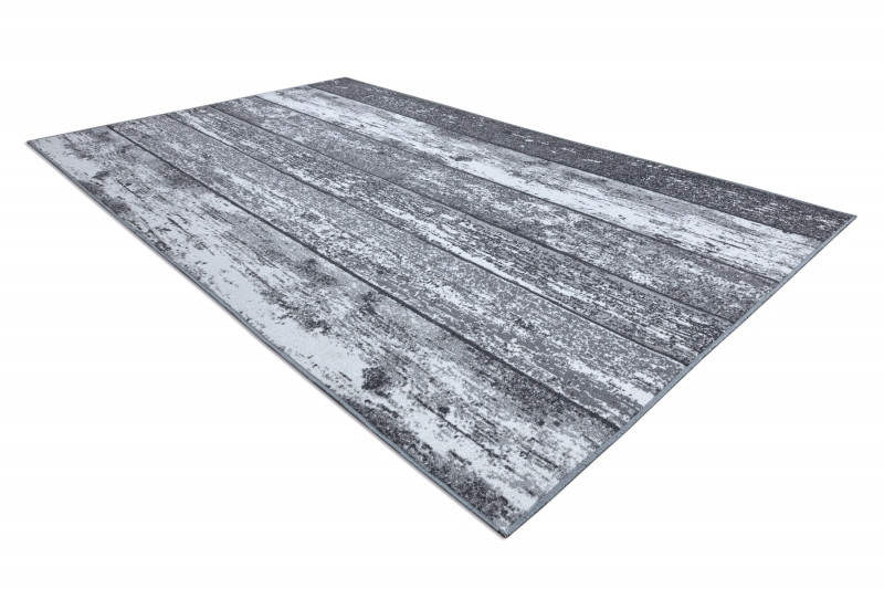 Protiskluzový koberec WOOD dřevo, desky - šedý