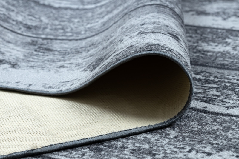 Protiskluzový koberec WOOD dřevo, desky - šedý