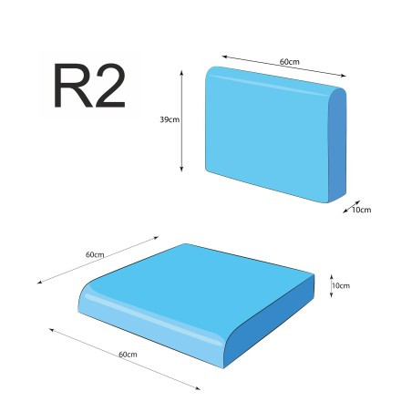 Polštář na ratanovou židli NEL R2 bílé květy