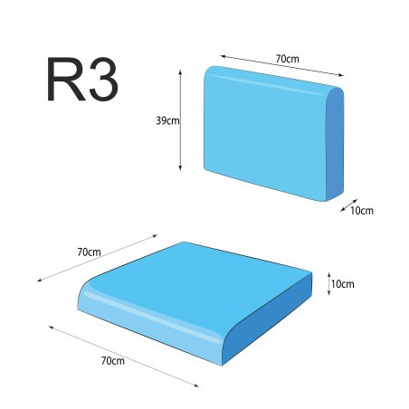 Polštář na ratanovou židli NEL R3 grafitový
