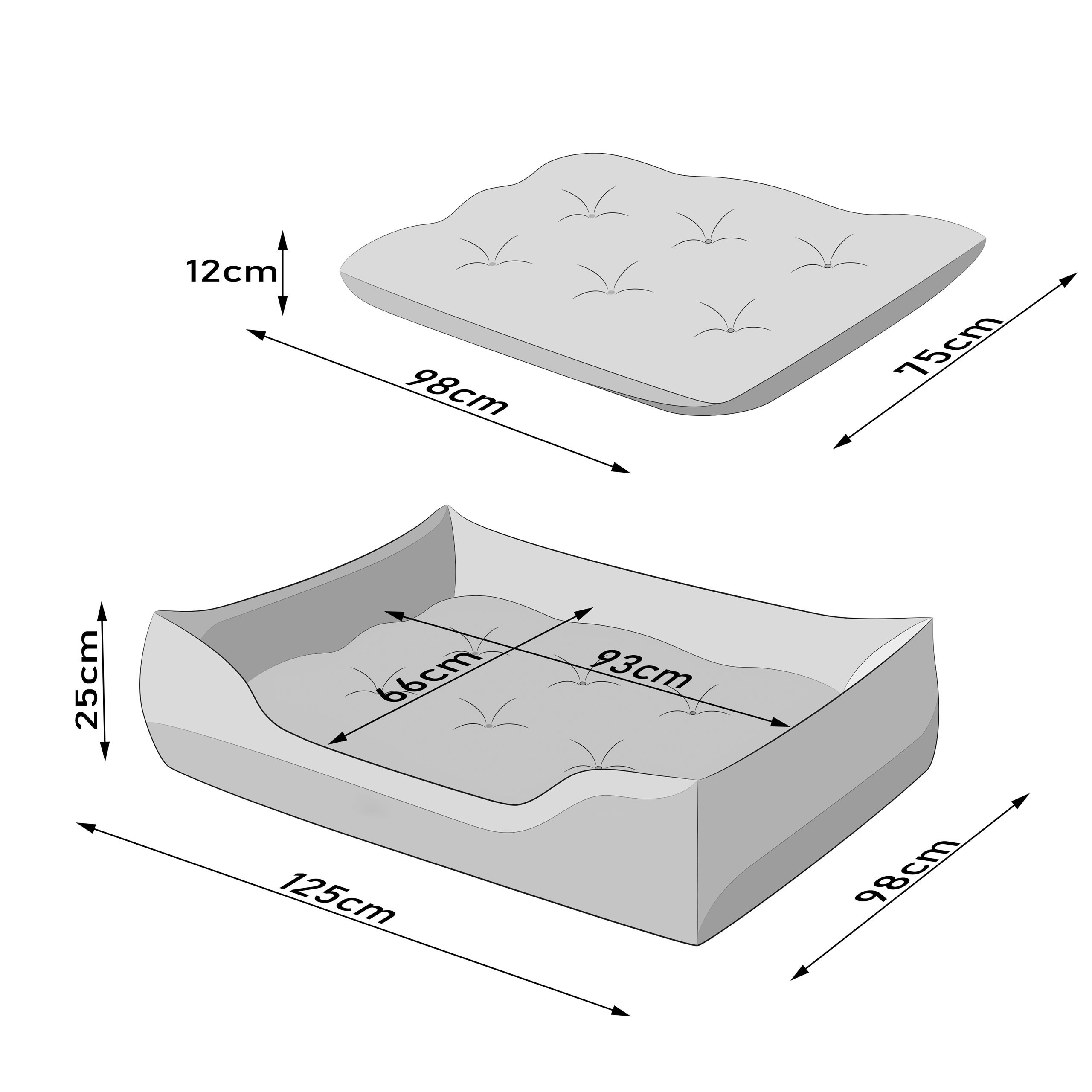 Pelíšek PUFFY R5 hnědý / černý, oxford