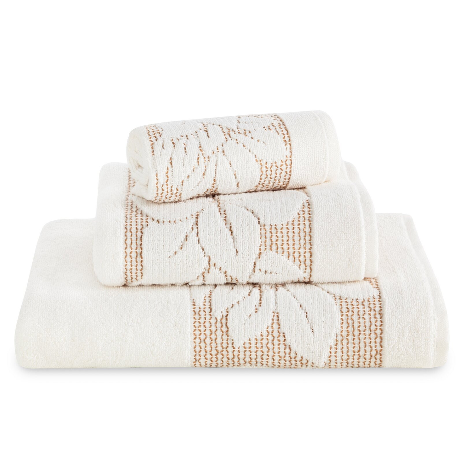 Sada ručníků ROSE 01 krémová