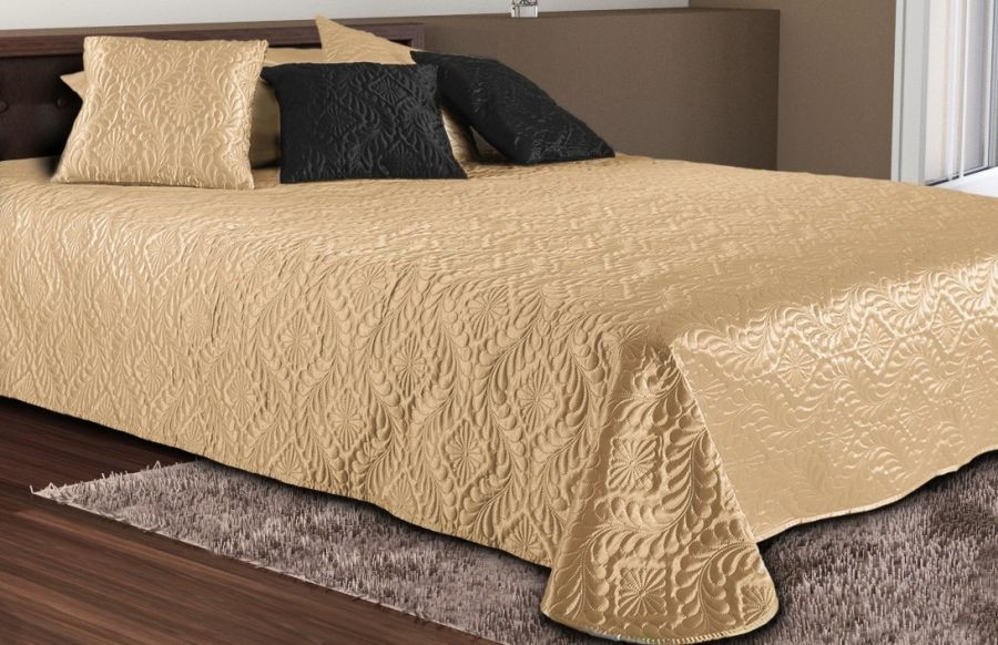 Saténový přehoz VERONA BEIGE