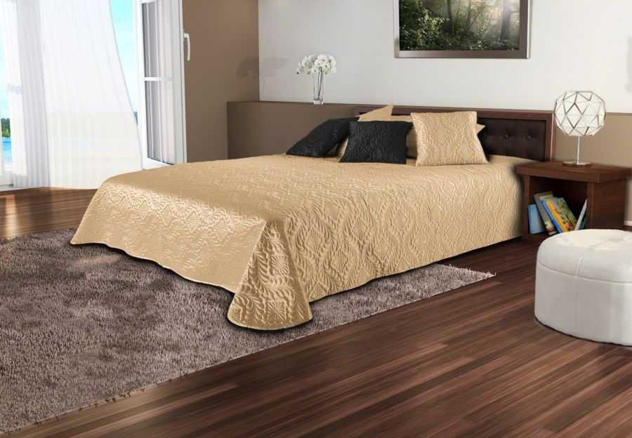 Saténový přehoz VERONA BEIGE